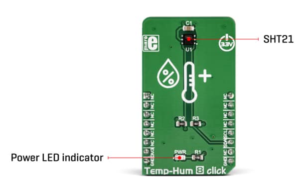 Block Diagram - Mikroe MIKROE-3263 Temp&Hum 8 Click